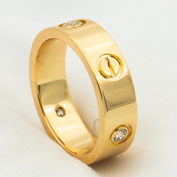 ˇSirae GemˇLOVE RING 5.5MM 3 DIAMONDS PINK GOLD