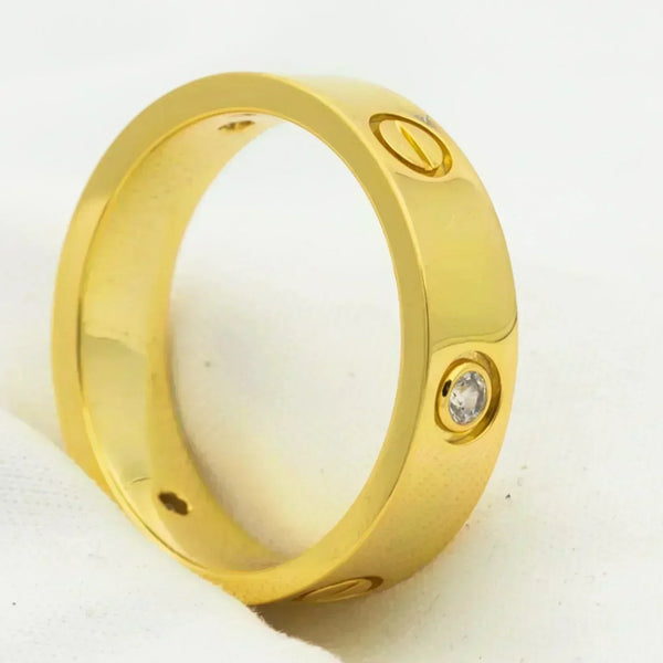 ˇSirae GemˇLOVE RING 5.5MM 3 DIAMONDS GOLD