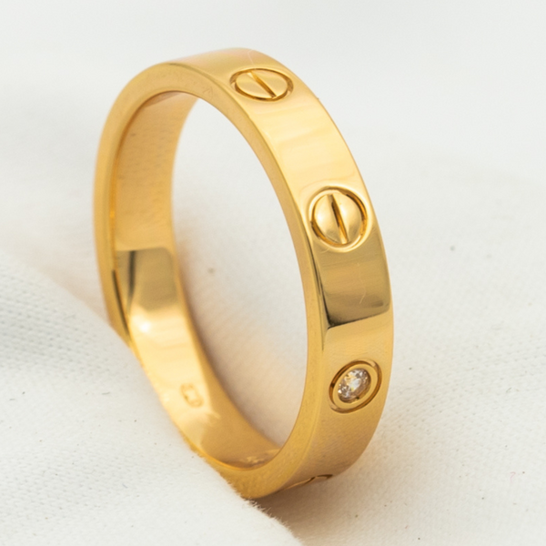 ˇSirae GemˇLOVE RING 4MM 1 DIAMOND PINK GOLD