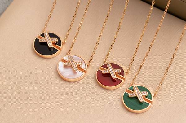 ˇSirae GemˇJEUX DE PINK GOLD DIAMOND NECKLACE