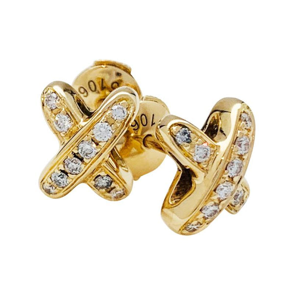 ˇSirae GemˇJEUX DE GOLD DIAMOND EARRINGS