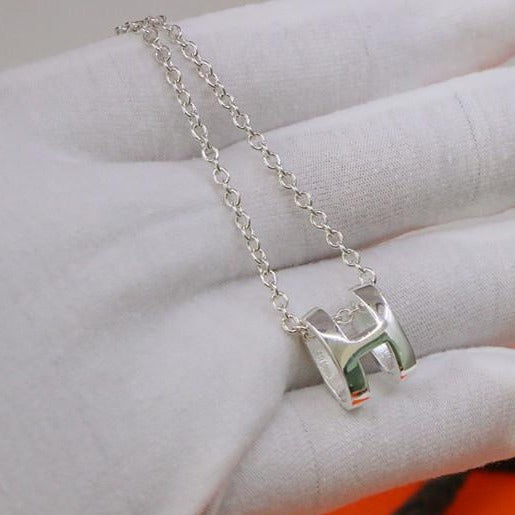ˇSirae GemˇHM NECKLACE H LETTER OVAL SERIES