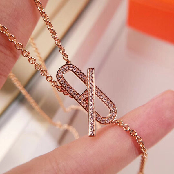 ˇSirae GemˇHM FIRE PIG NOSE NECKLACE TRENDY STREET