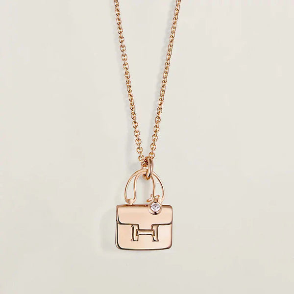 ˇSirae GemˇAMULETTE PEDANT ROSE GOLD NECKLACE