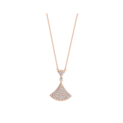 ˇSirae GemˇDREAM NECKLACE PINK GOLD FULL DIAMOND