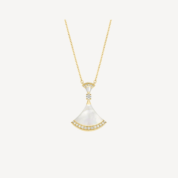 ˇSirae GemˇDREAM NECKLACE MOP GOLD DIAMOND