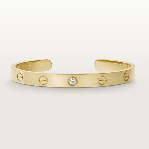 ˇSirae GemˇLOVE BRACELET 6.1MM 1 DIAMOND OPEN CUFF