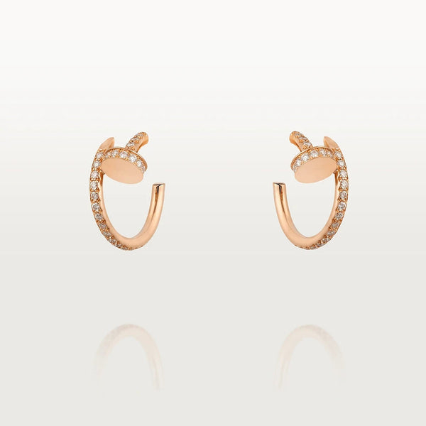 ˇSirae GemˇJUSTE EARRINGS 12.75MM PINK GOLD DIAMOND