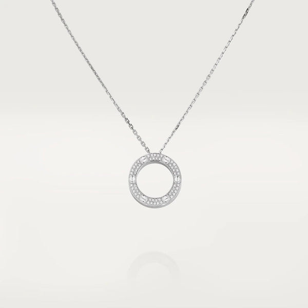 ˇSirae GemˇLOVE NECKLACE ADJUSTABLE SILVER