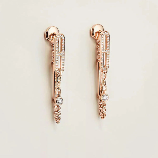 ˇSirae GemˇCHAINE CHAOS DIAMOND DROP EARRINGS
