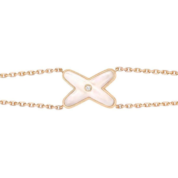 ˇSirae GemˇJEUX BRACELET WHITE MOP ROSE GOLD 1 DIAMOND