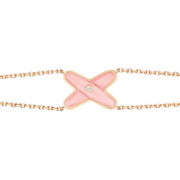 ˇSirae GemˇJEUX BRACELET PINK MOP PINK GOLD 1 DIAMOND