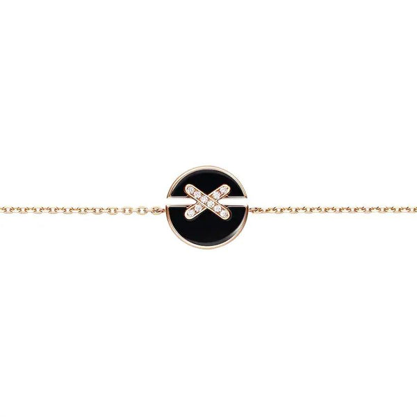 ˇSirae GemˇJEUX DE BRACELET ONYX PINK GOLD DIAMOND