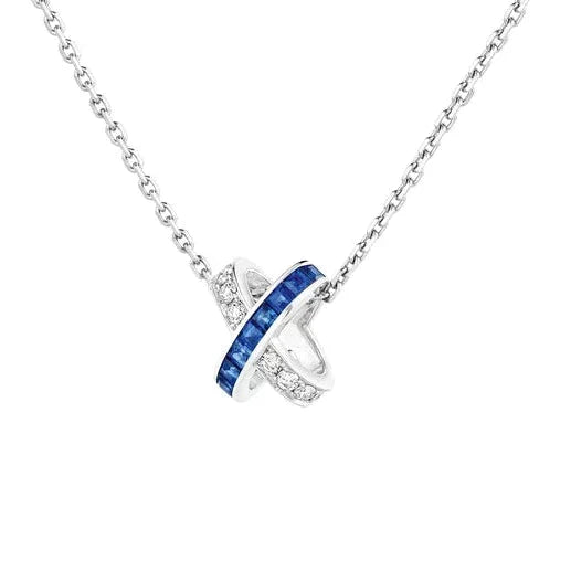ˇSirae GemˇLIENS DIAMOND SILVER NECKLACE