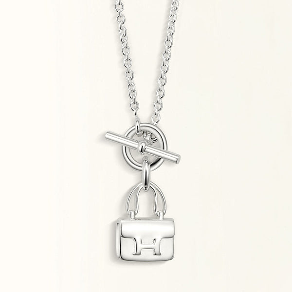ˇSirae GemˇPOP H PEDANT SILVER NECKLACE