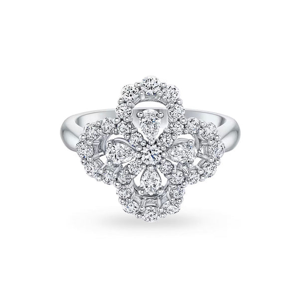 ˇSirae GemˇLOOP RING FULL MOTIF DIAMOND 16MM SILVE
