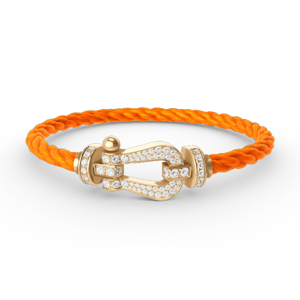 ˇSirae GemˇFORCE LARGE HORSESHOE FULL DIAMOND BRACELET GOLD