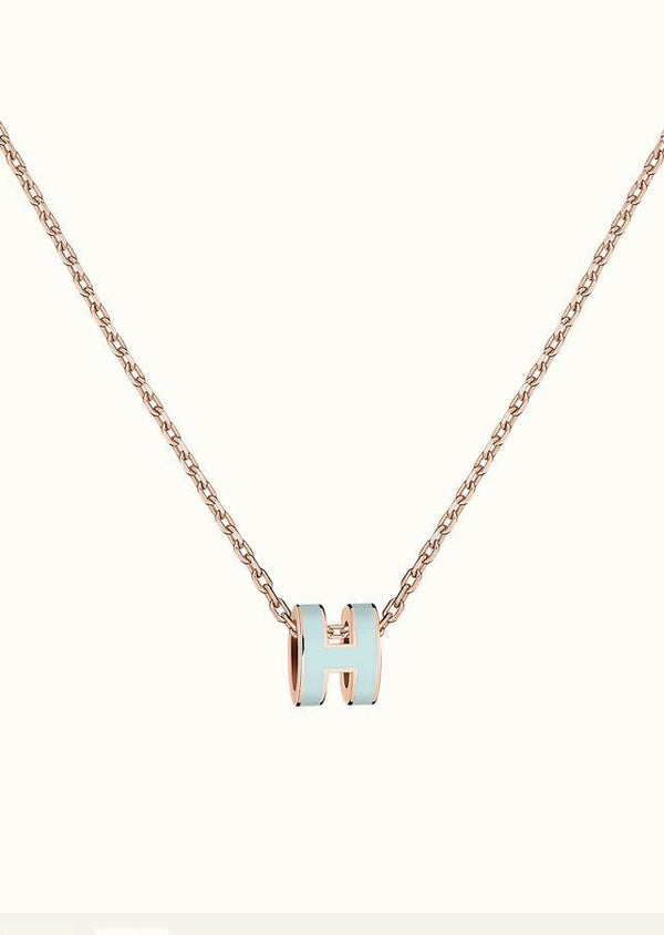 ˇSirae GemˇPOP H LIGHT BLUE NECKLACE
