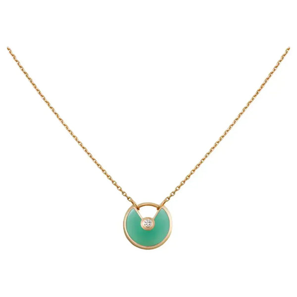 ˇSirae GemˇAMULETTE GOLD MALACHITE NECKLACE