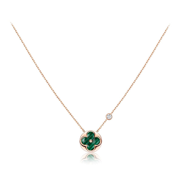 ˇSirae GemˇSUN PEDANT PINK GOLD 1 DIAMOND NECKLACE