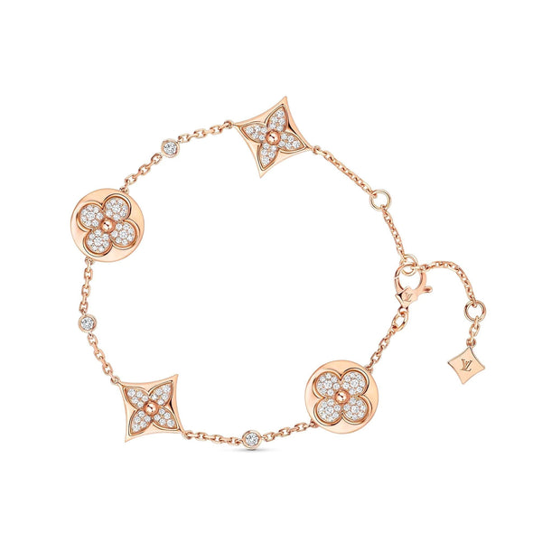 ˇSirae GemˇSTAR AND SUN 4 MOTIFS GOLD DIAMONDS BRACELET