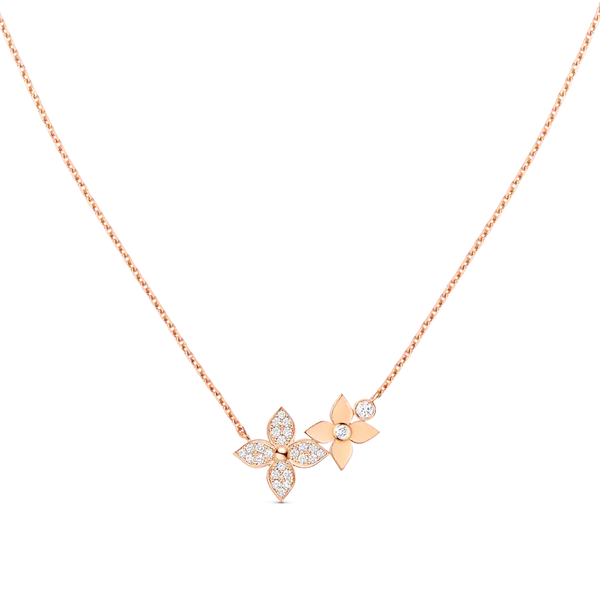 ˇSirae GemˇSTAR BLOSSOM NECKLACE PINK GOLD DIAMONDS