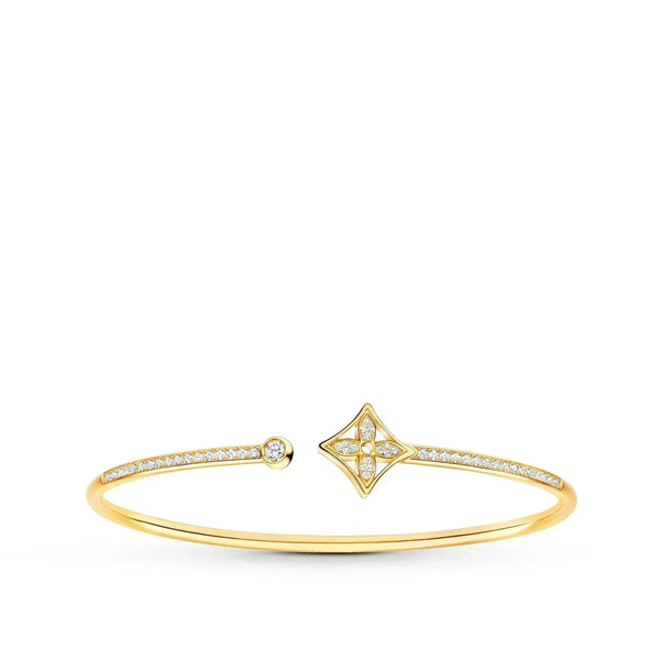ˇSirae GemˇIDYLLE GOLD OPEN BRACELET DIAMOND PAVED
