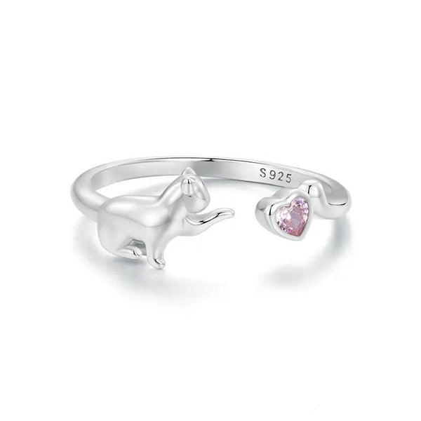 ˇSirae GemˇLovely Pet Animals Open Ring Statement Ring