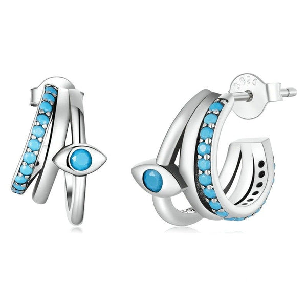 ˇSirae GemˇDevil Eye Multi-layer Stud Earrings
