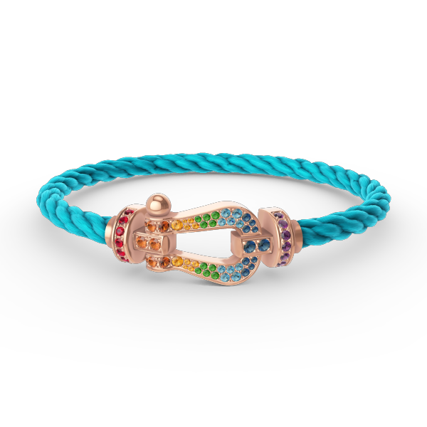 ˇSirae GemˇFORCE LARGE HORSESHOE  COLORED DIAMOND BRACELET ROSE GOLD