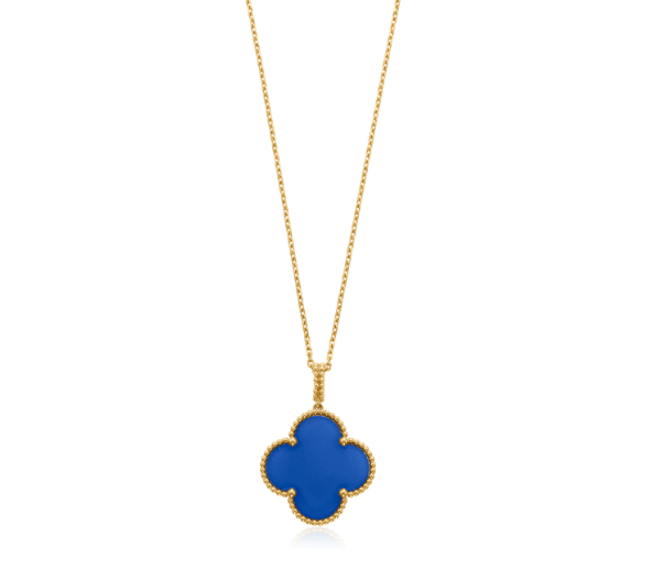 ˇSirae GemˇCLOVER 25MM NECKLACE TURQUOISE ROSE GOLD