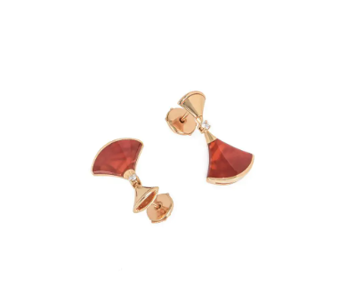 ˇSirae GemˇDREAM Carnelian PINK GOLD EARRINGS