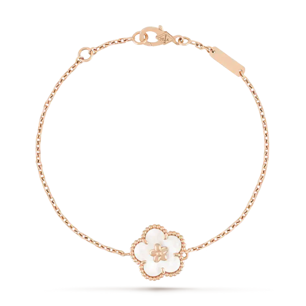 ˇSirae GemˇLUCKY WHITE MOP PLUM BLOSSOM  BRACELET
