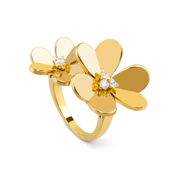 ˇSirae GemˇCLOVER COMOS GOLD DIAMOND RING