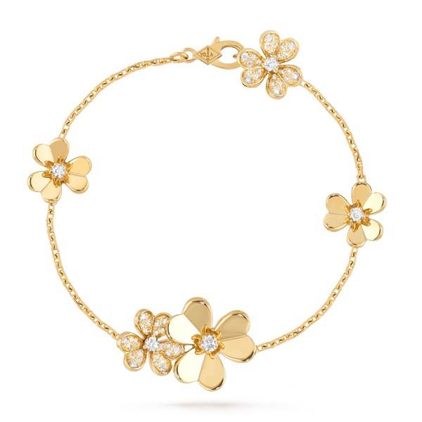 ˇSirae GemˇFRIVOLE GOLD 5 FLOWERS BRACELET