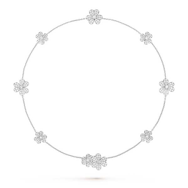 ˇSirae GemˇFRIVOLE SILVER 9 FLOWERS NECKLACE