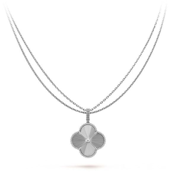 ˇSirae GemˇCLOVER 25MM SILVER BIG CLOVER NECKLACE