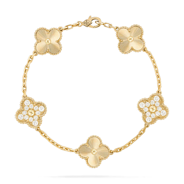ˇSirae GemˇCLOVER BRACELET 5 MOTIFS DIAMOND