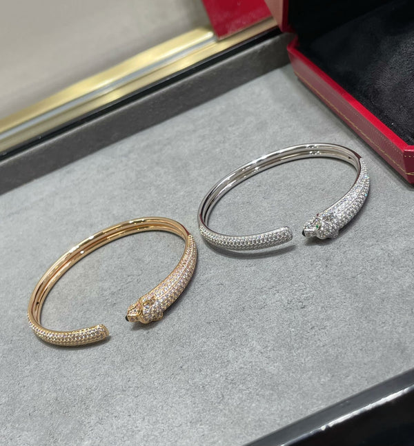 ˇSirae GemˇPANTHERE FULL DIAMOND OPEN BRACELET