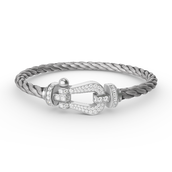 ˇSirae GemˇFORCE LARGE HORSESHOE FULL DIAMOND BRACELET SILVER