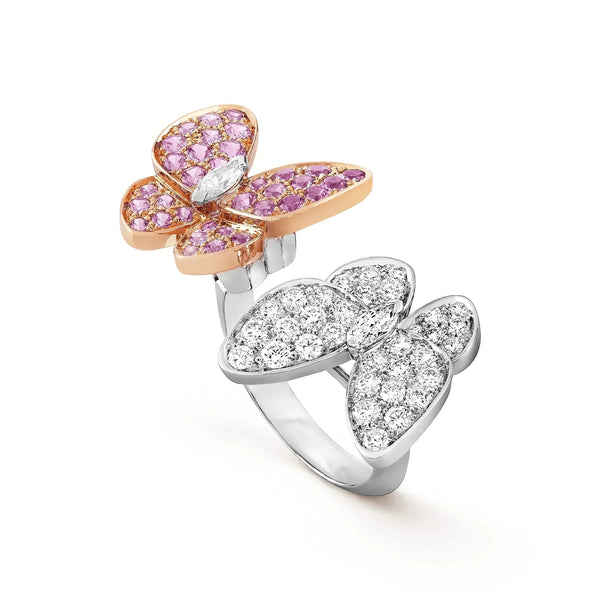 ˇSirae GemˇTWIN BUTTERFLY DIAMOND RING