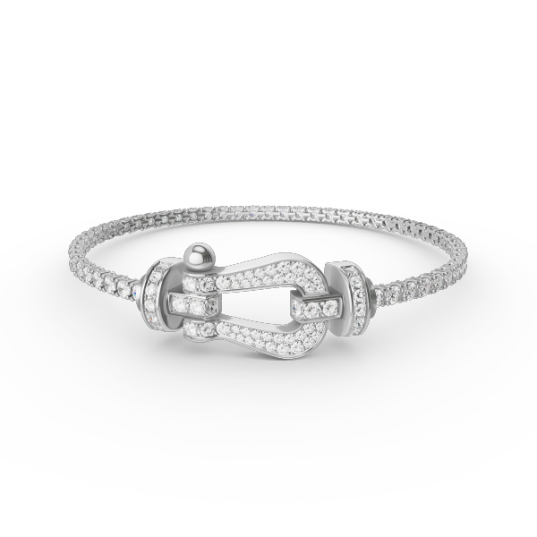 ˇSirae GemˇFORCE  LARGE HORSESHOE FULL DIAMOND TENNIS BRACELET